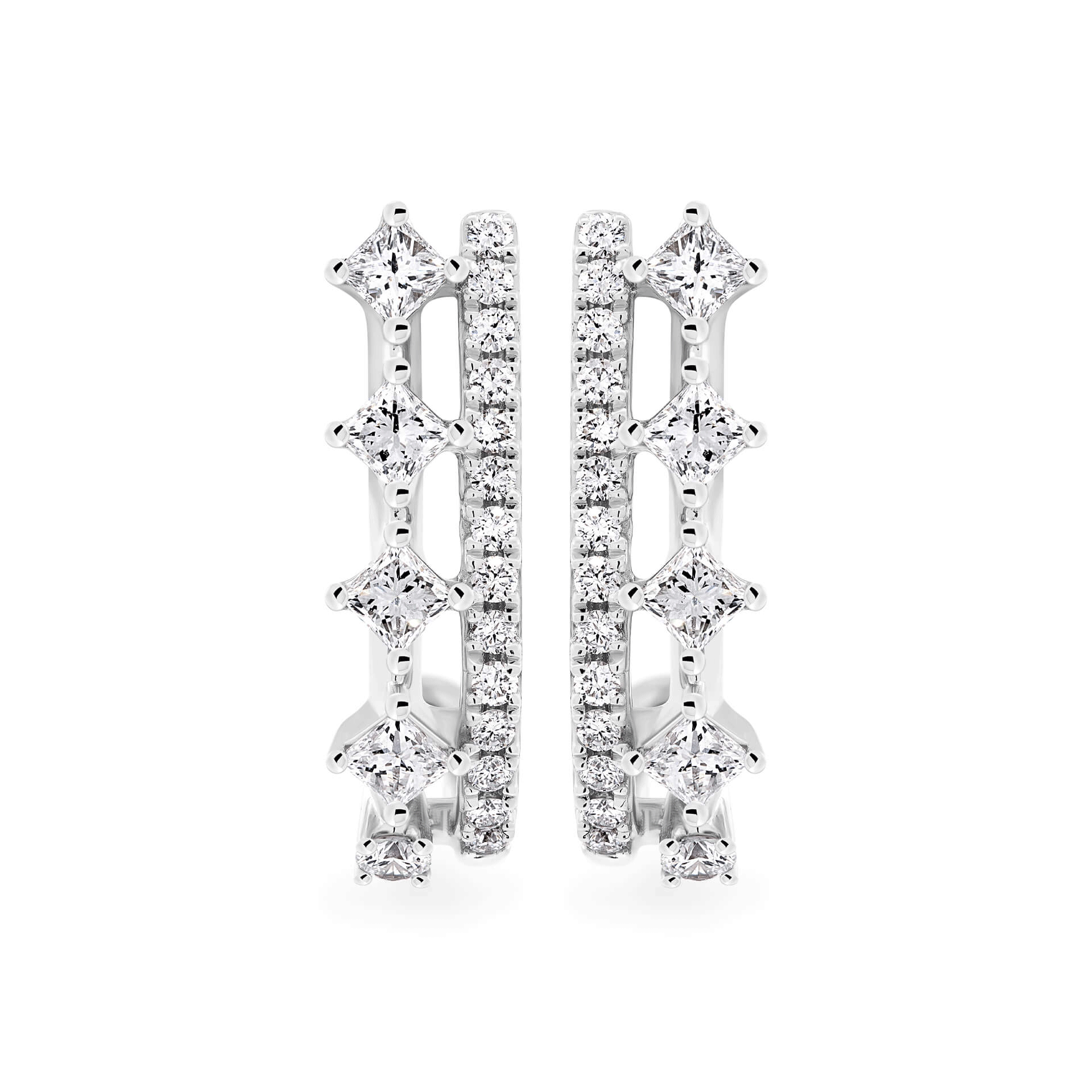 Hoa tai kim cương viên vàng 14K Jena A103 TD