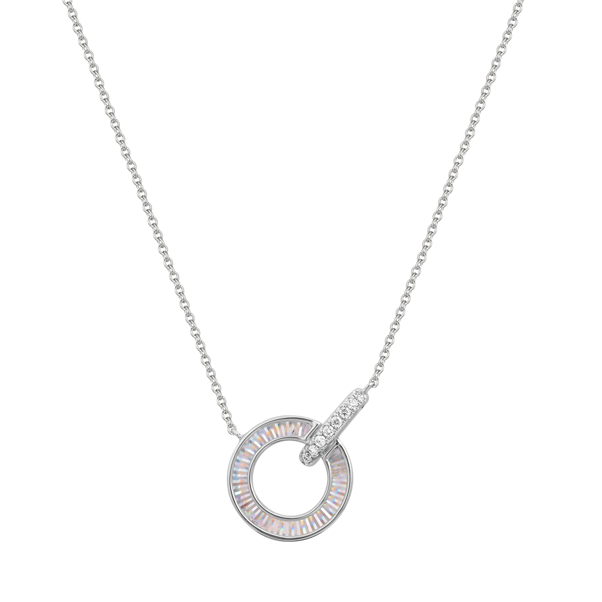 Dây liền mặt kim cương viên vàng 14K Jeny A040 TD