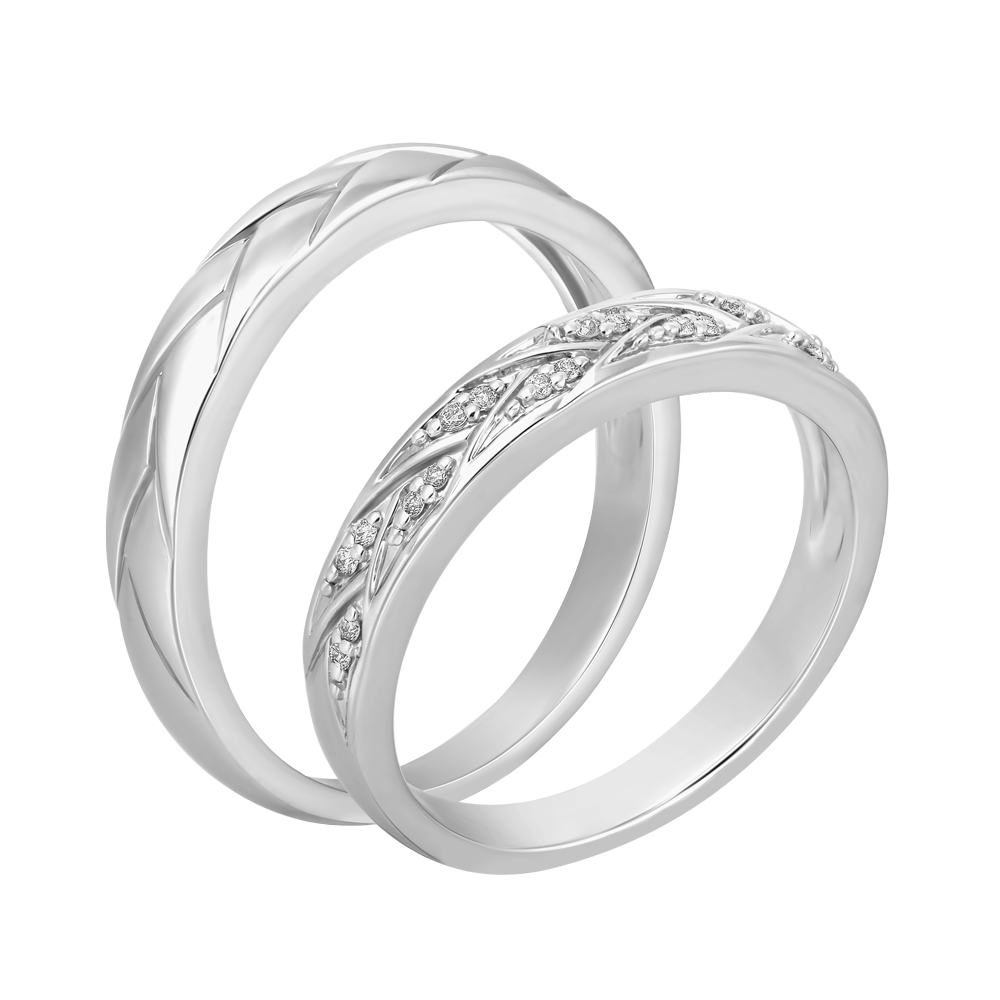 Nhẫn cưới nữ kim cương viên vàng 14K Reliant D F