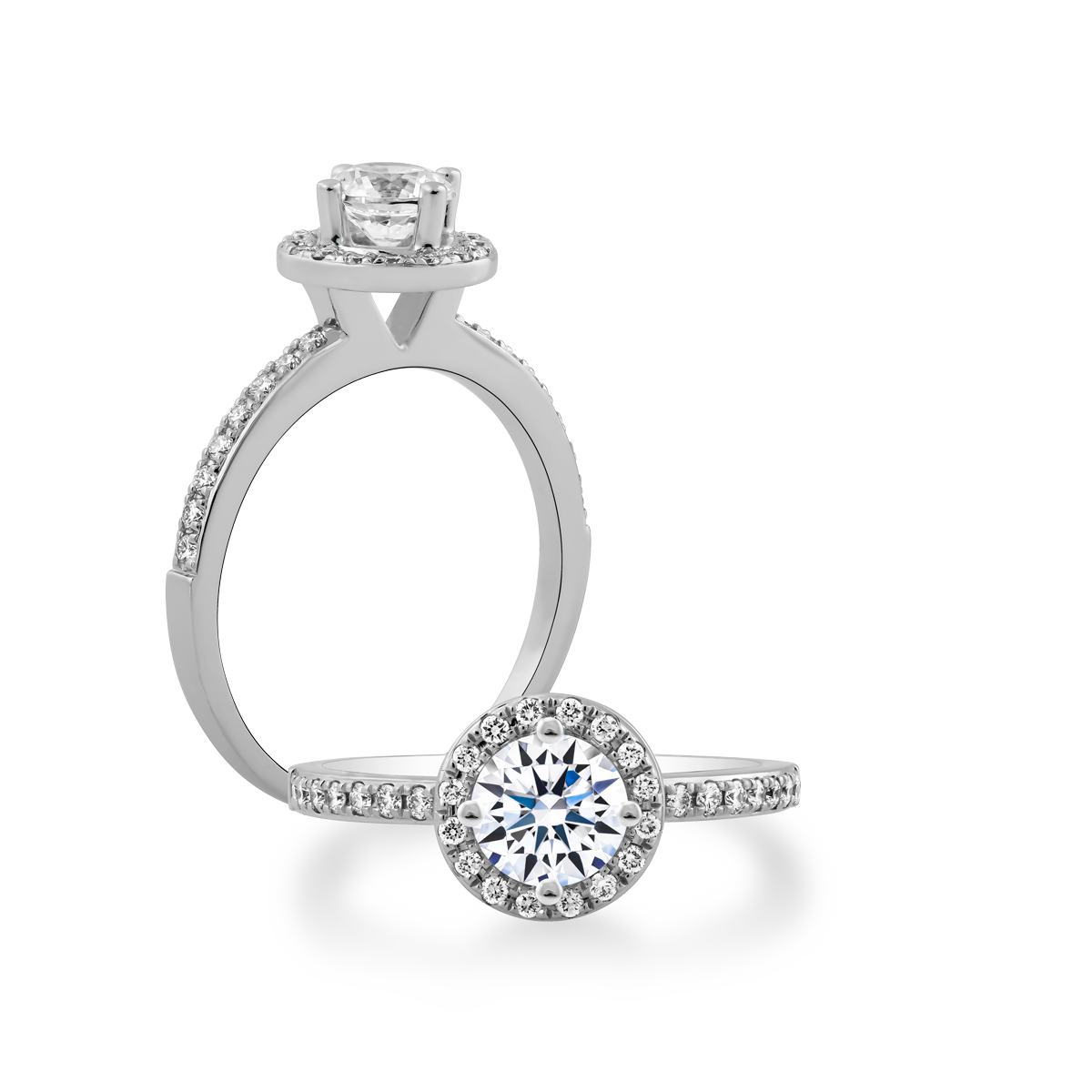 Nhẫn nữ kim cương 8 Hearts & Arrows vàng 14K Evoke N H&A 2C GVRG0247845