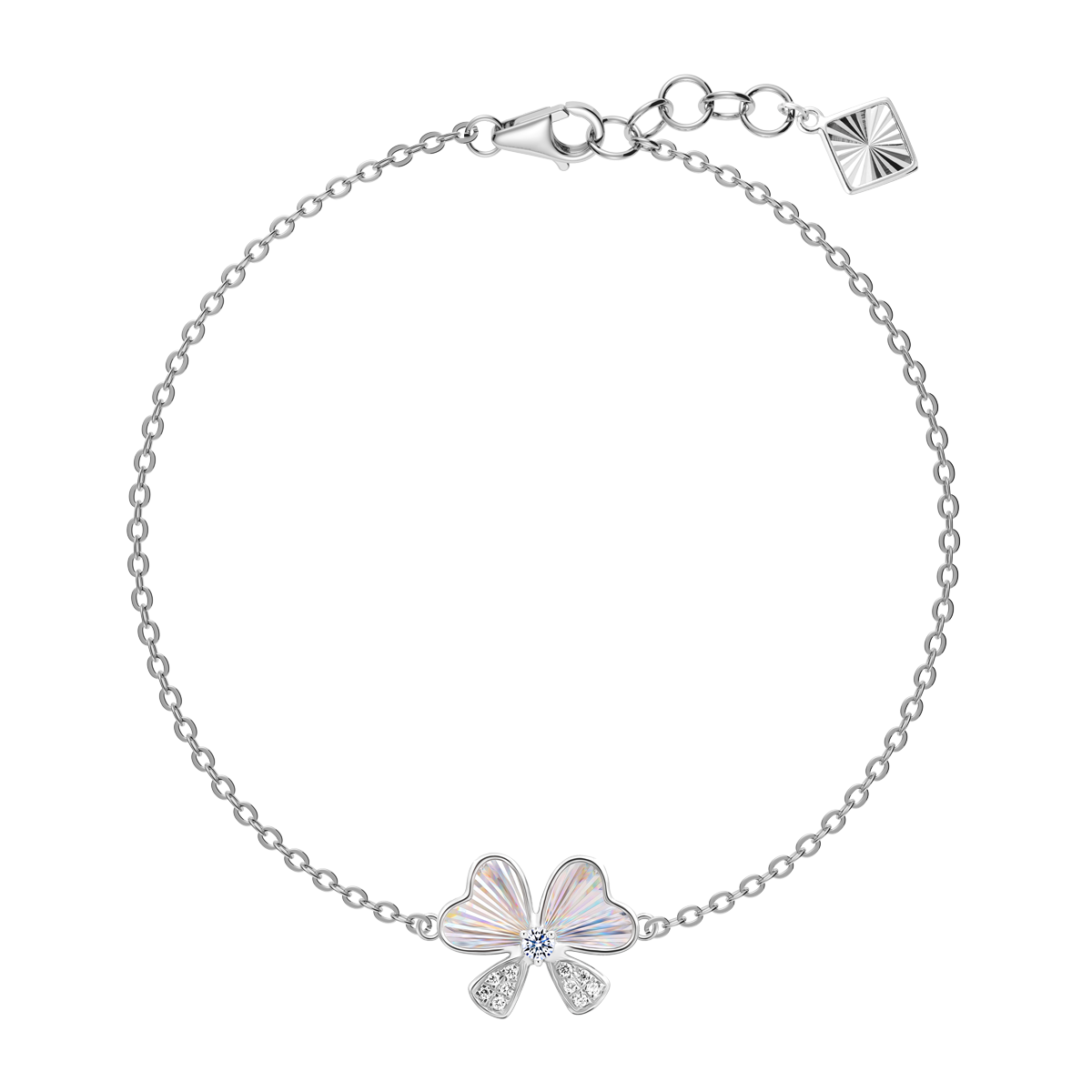 Lắc kim cương viên vàng 14K Jeny A023 TD