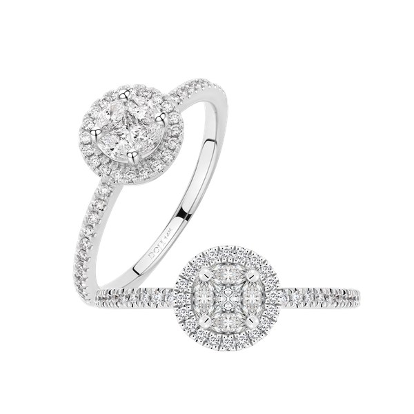 Nhẫn nữ kim cương viên vàng 14K Jena A499 TD