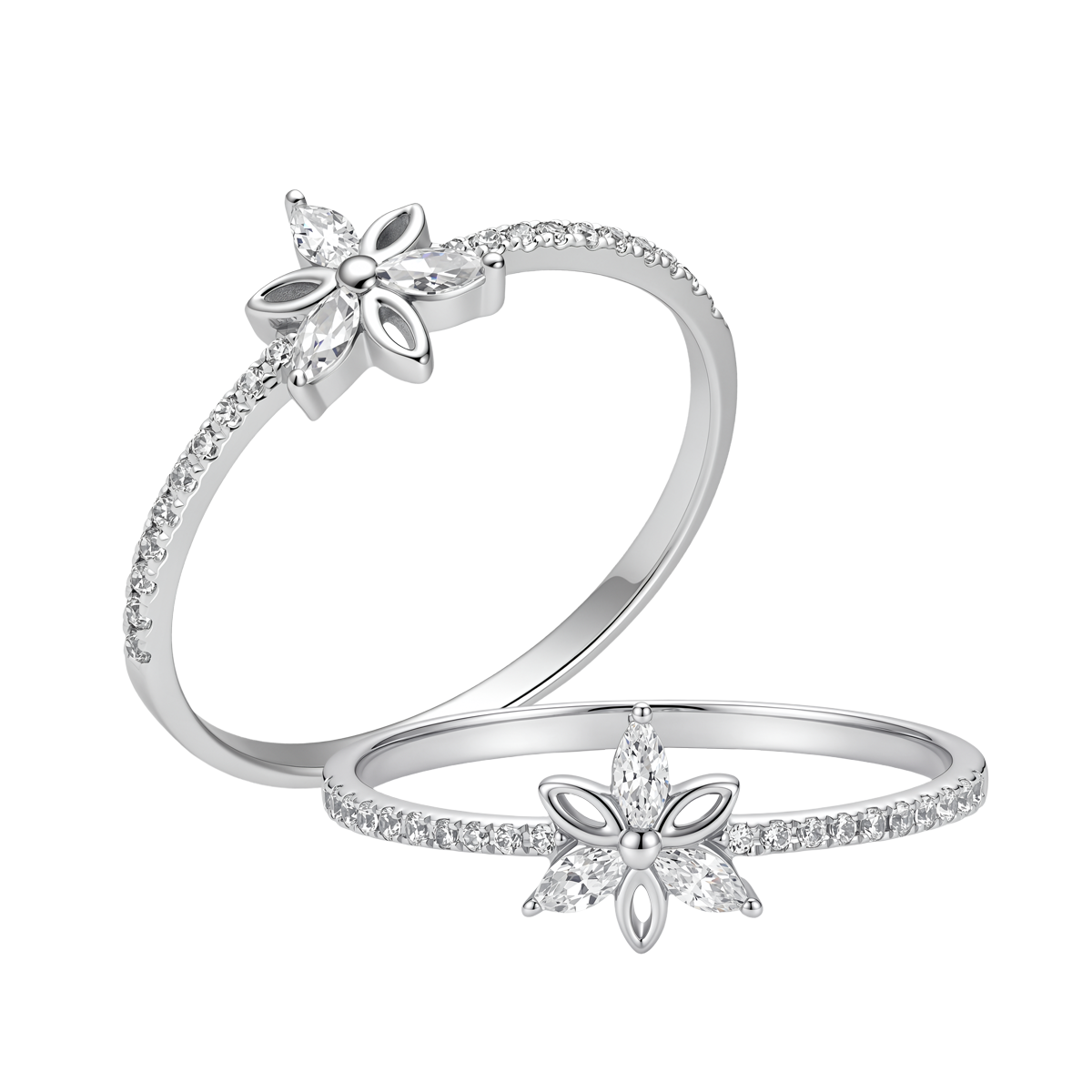 Nhẫn nữ đính đá CZ vàng 18K Holie