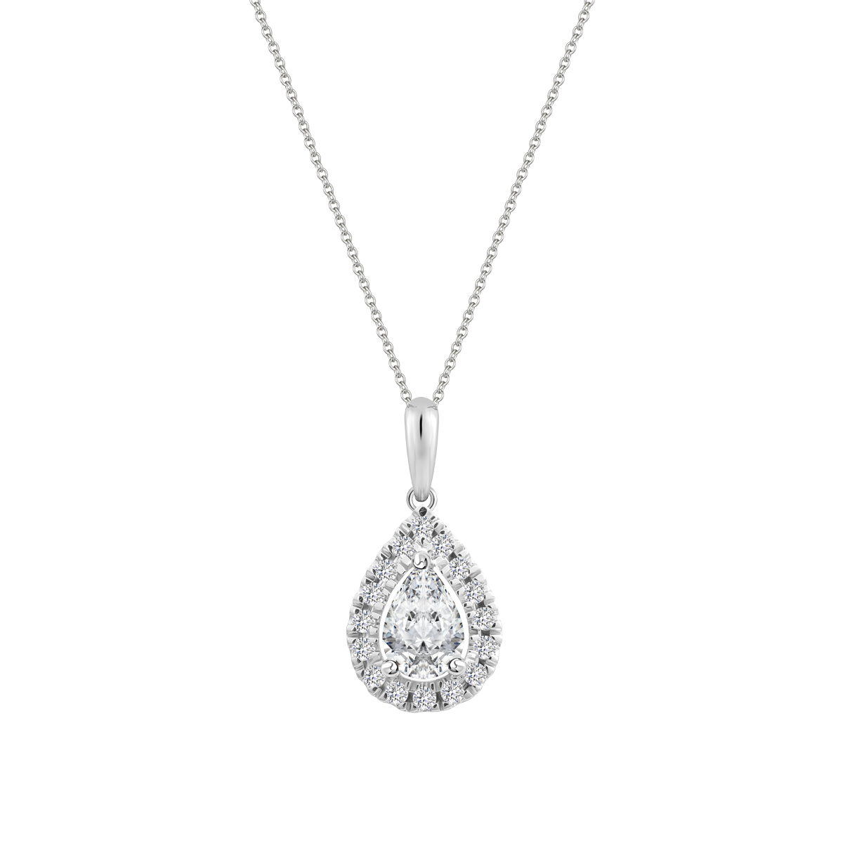 Dây liền mặt kim cương viên vàng 14K Jena A185 TD