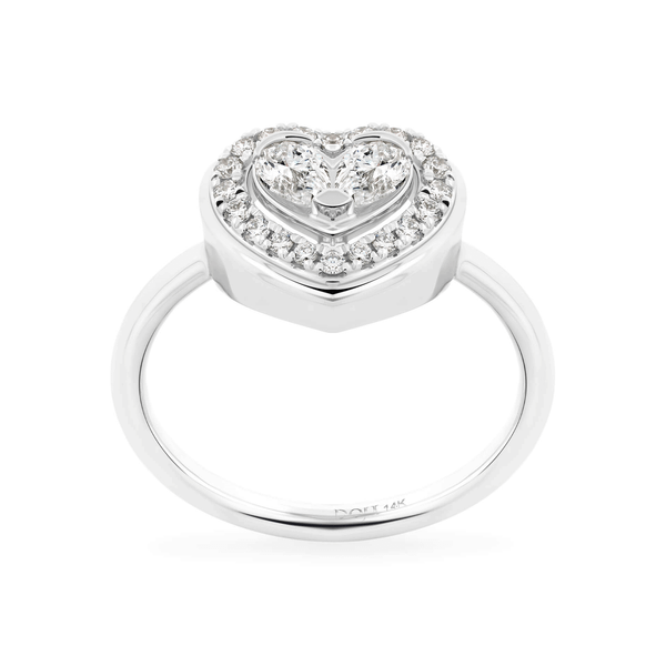 Nhẫn nữ kim cương viên vàng 14K Jena A074 TD