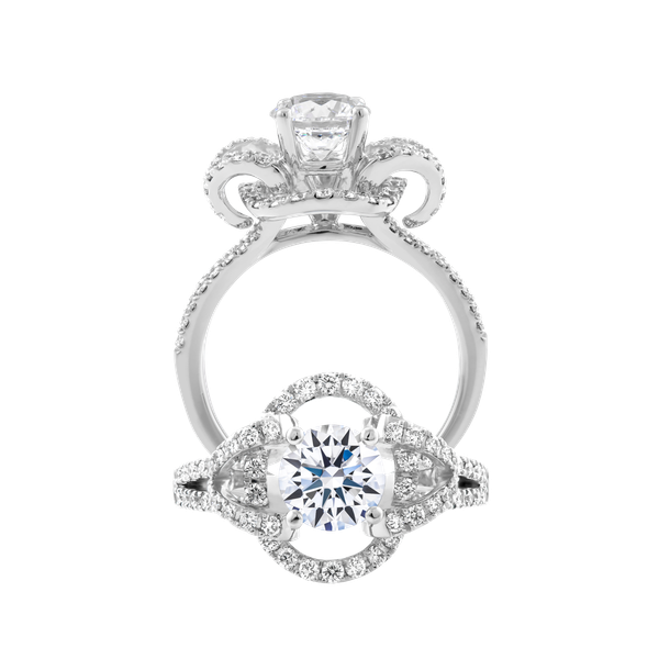 Nhẫn nữ kim cương tấm vàng 14K Ezera 1CT