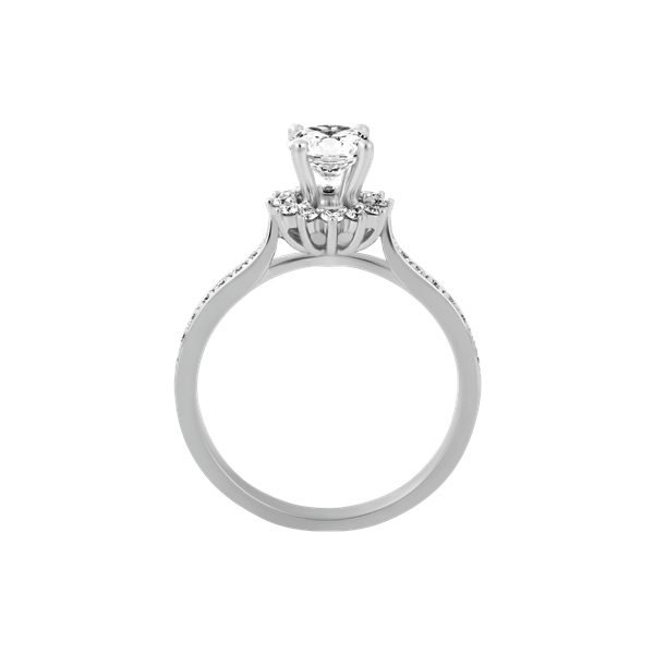 Nhẫn nữ kim cương tấm vàng 14K Zemila 5C