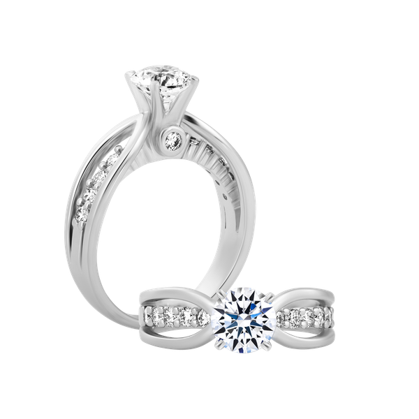 Nhẫn nữ kim cương tấm vàng 14K Chalice N 1CT