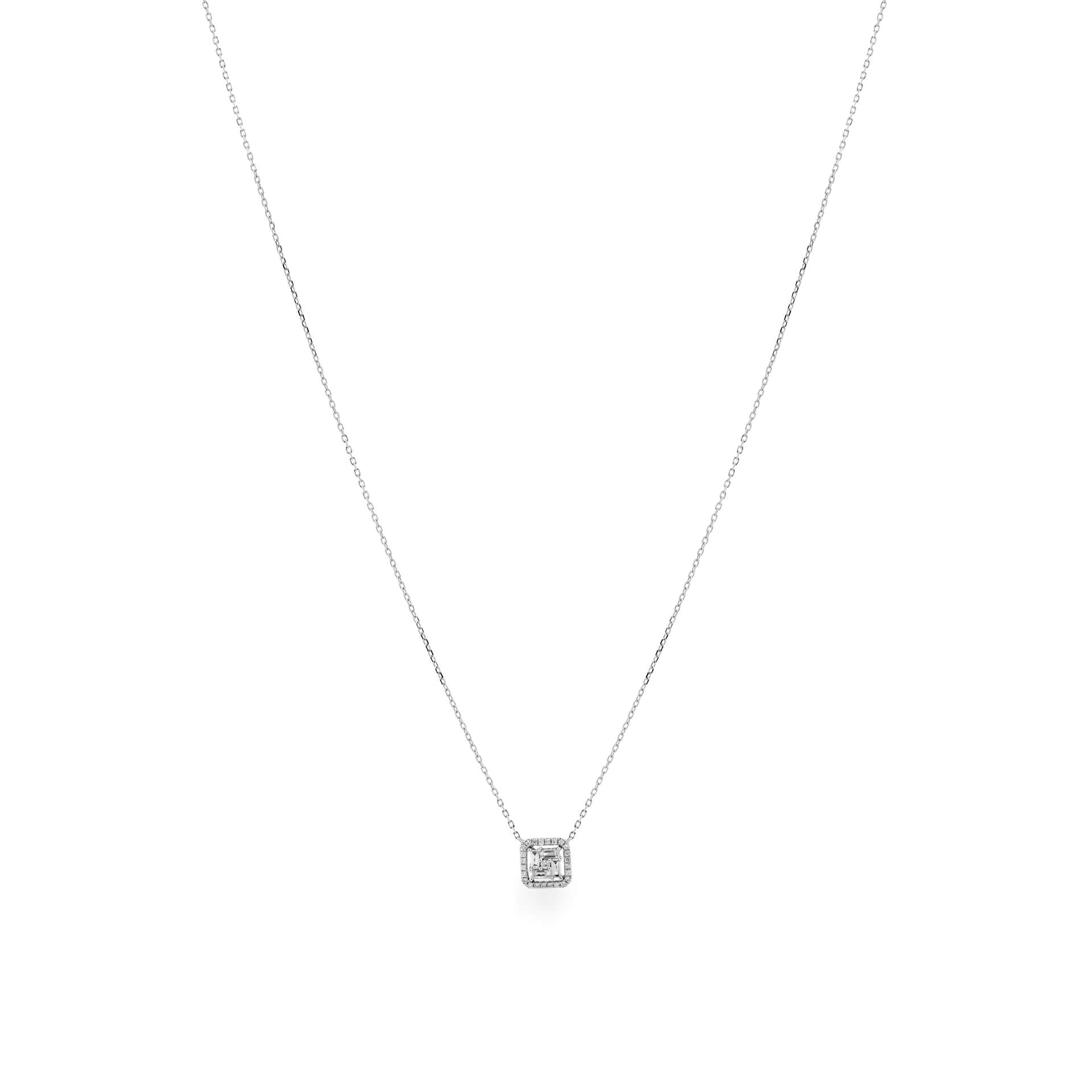 Dây liền mặt kim cương viên vàng 14K Jena A238 TD