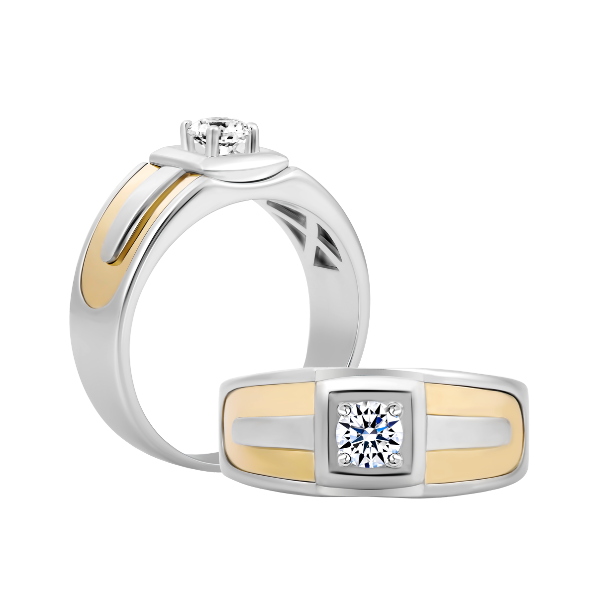 Nhẫn nam đính đá CZ vàng 14K Robust 3C WY
