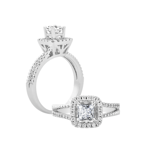 Nhẫn nữ kim cương viên vàng 14K Revive PR 2C