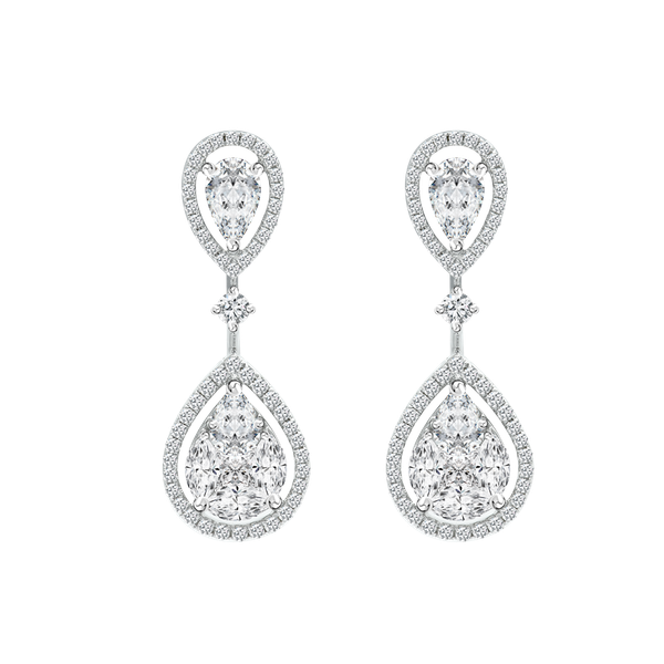 Hoa tai kim cương viên vàng 18K Jena A300 TD