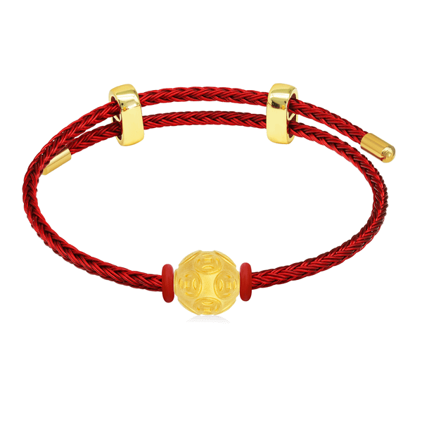 Lắc Vàng 24K Golden Coin Ball CB500089 5D