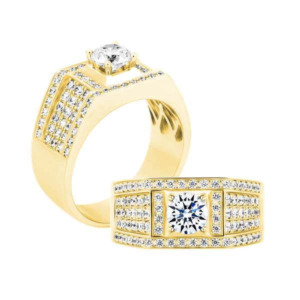 Nhẫn nam đính đá CZ vàng 14K Valkyrie 5C Y