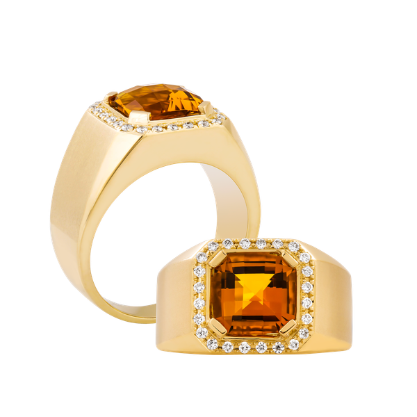 Nhẫn nam kim cương tấm vàng 14K Roundabout S.CIT Y GVRG0222539