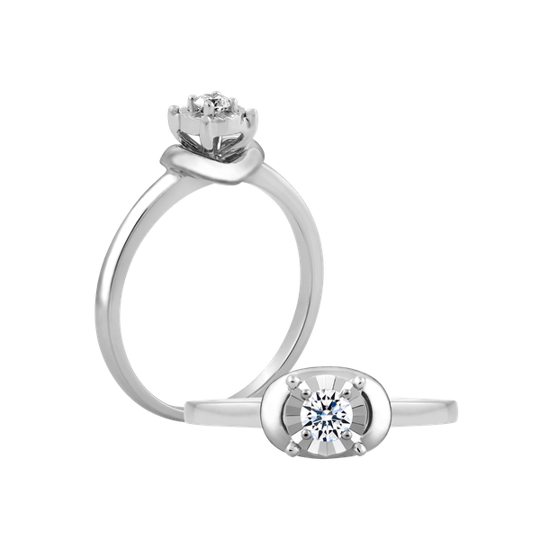 Nhẫn nữ kim cương vàng 14K Julia N2 5p