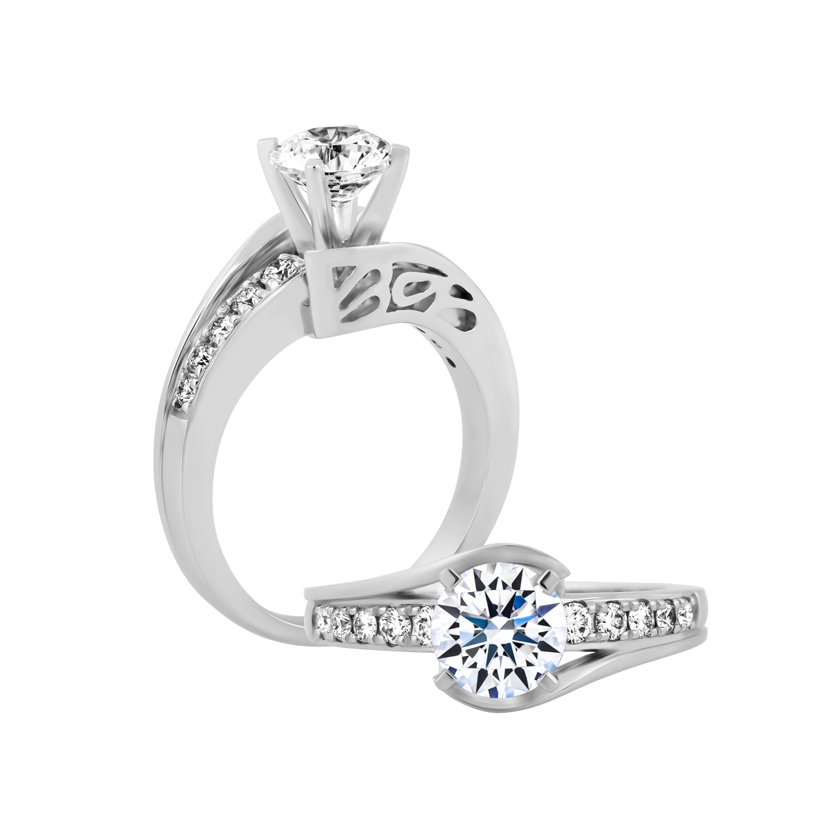 Nhẫn nữ kim cương tấm vàng 14K Gnarly N 5C GVRG0243289