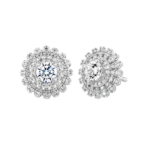 Hoa tai kim cương viên vàng 14K Glorious GIA 3C GVER0091561M