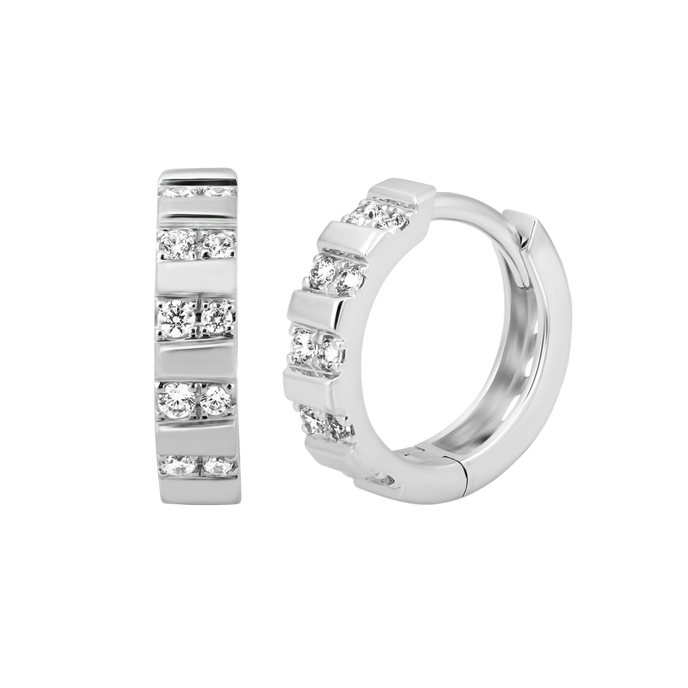 Hoa tai đính đá CZ vàng 14K Dulcet