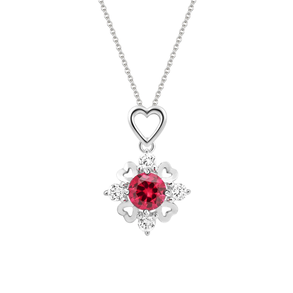 Mặt đính đá màu Ruby vàng 14K Edition S.RUB