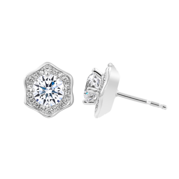 Hoa tai kim cương tấm vàng 14K Homage N2 3C GVER0087671