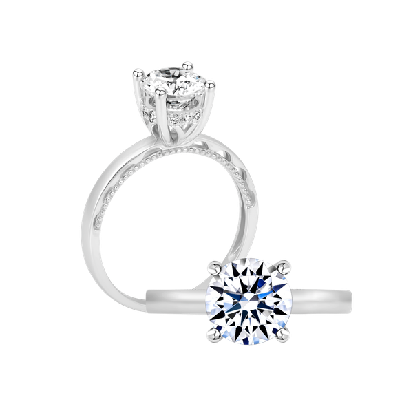 Ổ nhẫn nữ kim cương tấm vàng 14K Monas 1.5CT