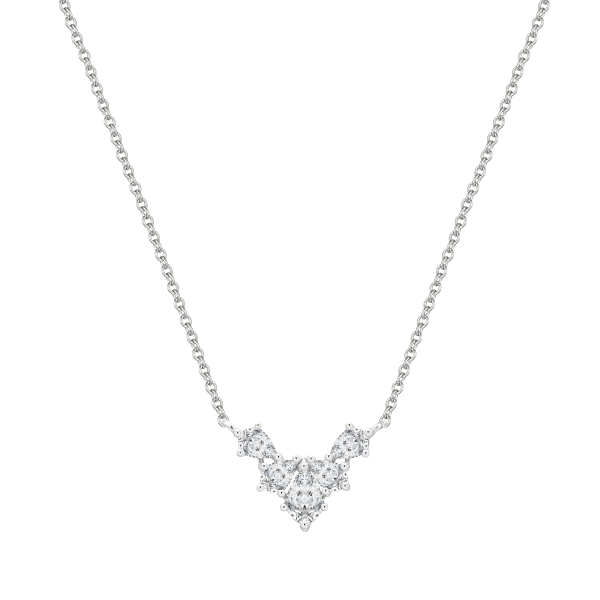 Dây liền mặt kim cương viên vàng 14K Jena A181 TD