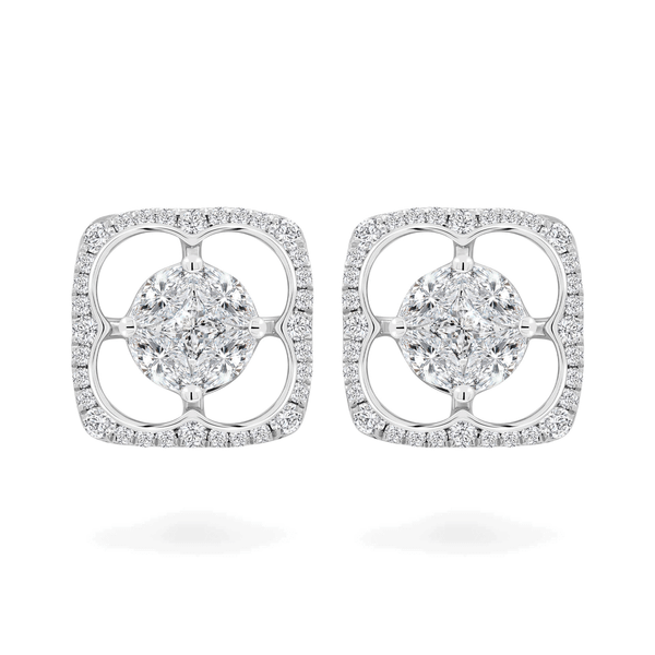 Hoa tai kim cương viên vàng 14K Jena A068 TD