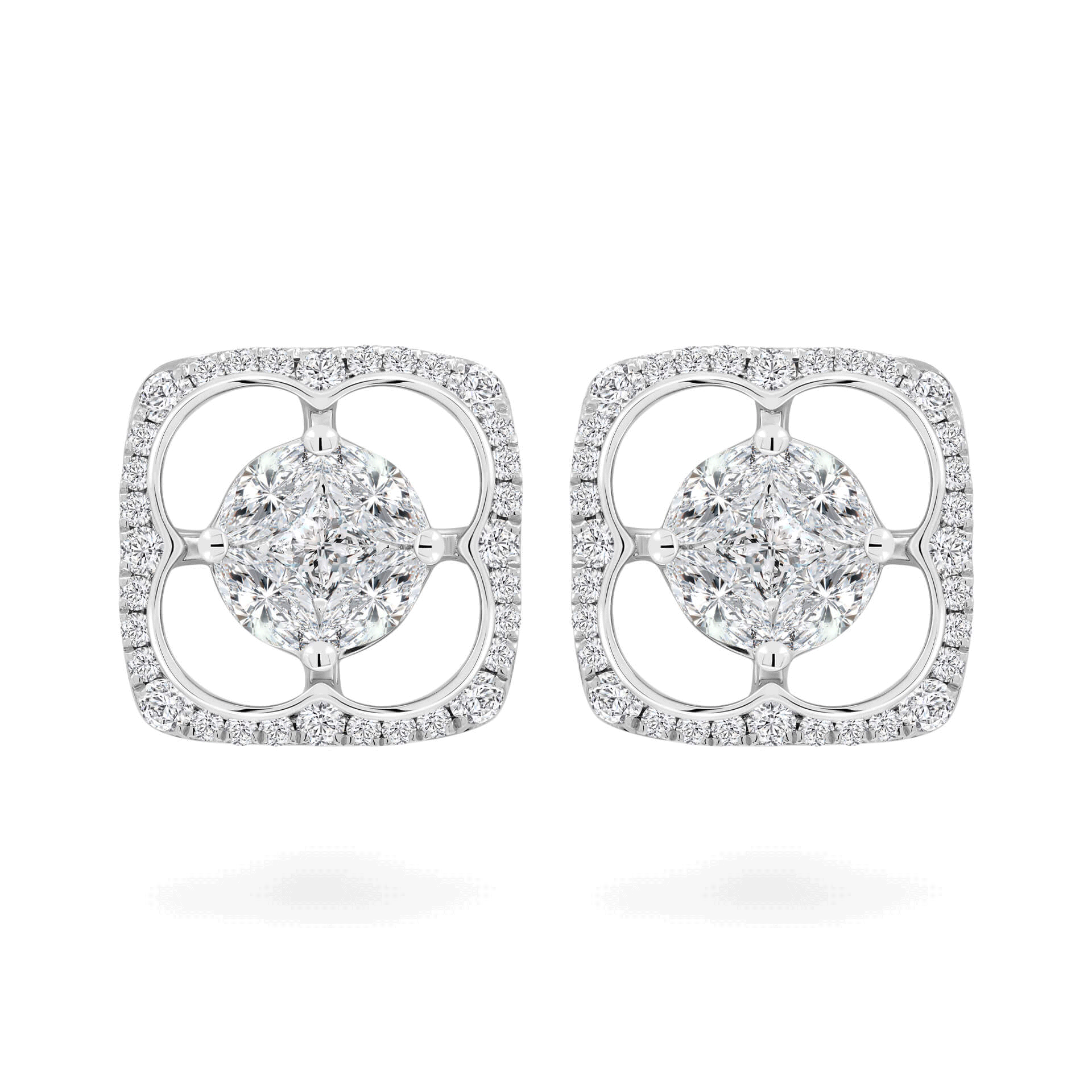 Hoa tai kim cương viên vàng 14K Jena A068 TD