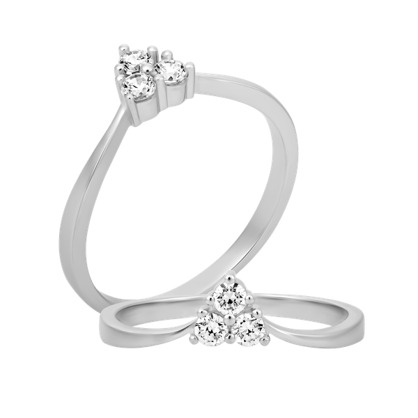 Nhẫn nữ đính đá CZ vàng 10K Centralize