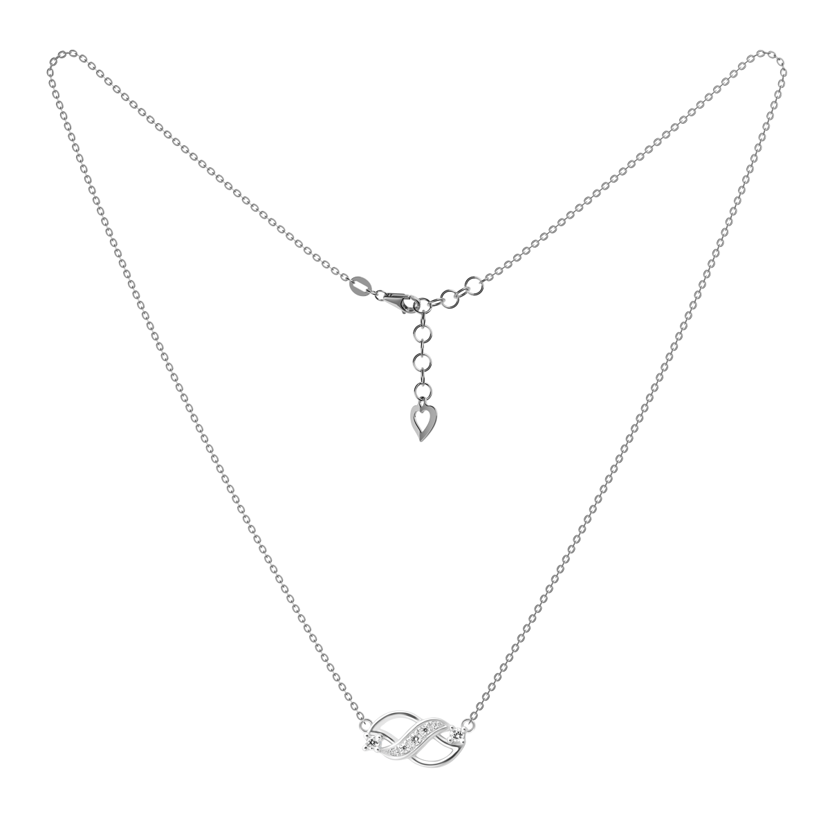 Dây liền mặt đính đá CZ vàng 14K Yose