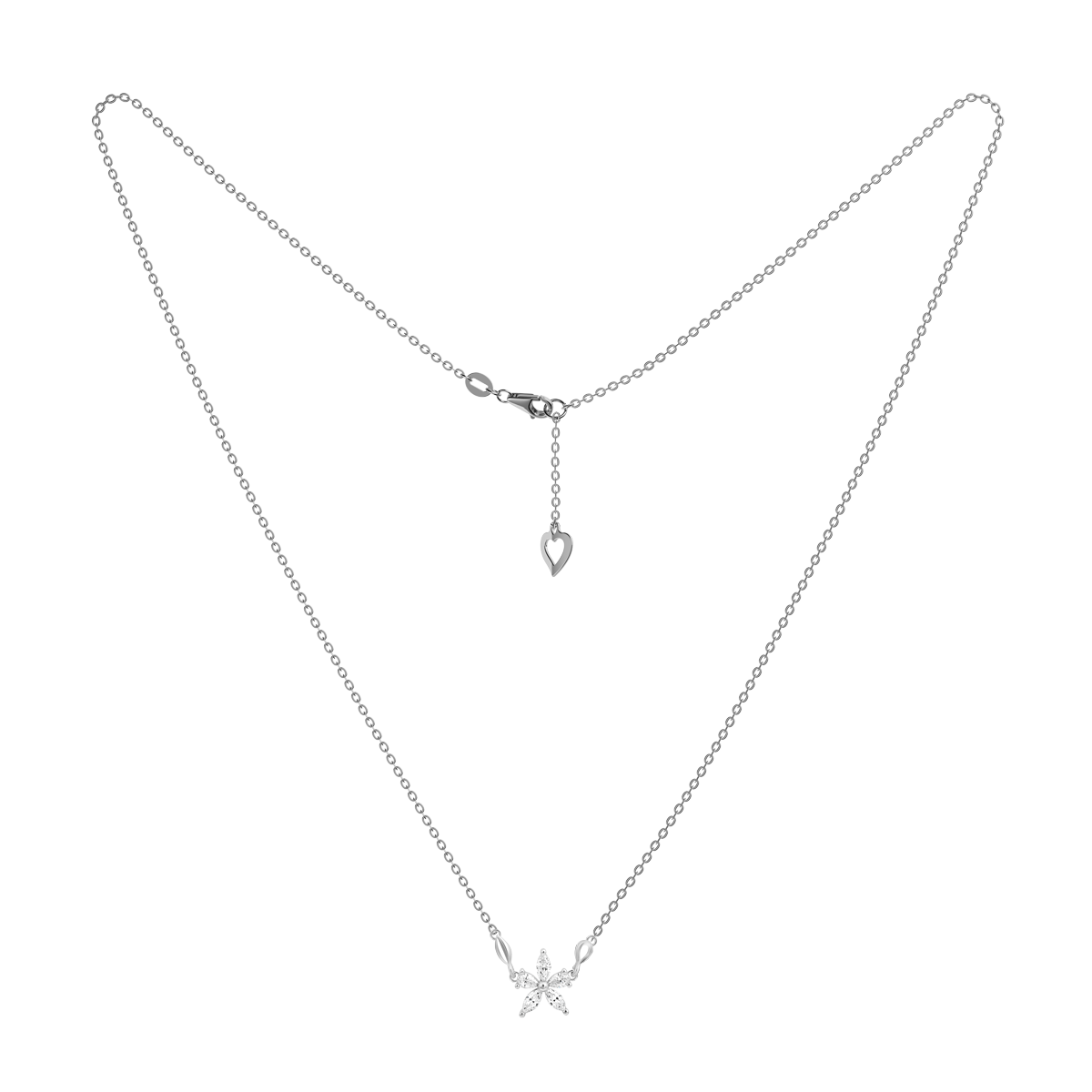 Dây liền mặt đính đá CZ vàng 18K Catchy