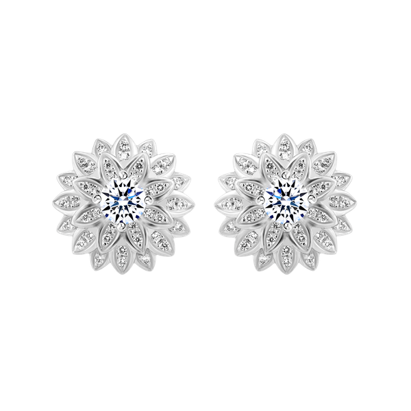 Hoa tai đính đá CZ vàng 14K Lotusing 2C