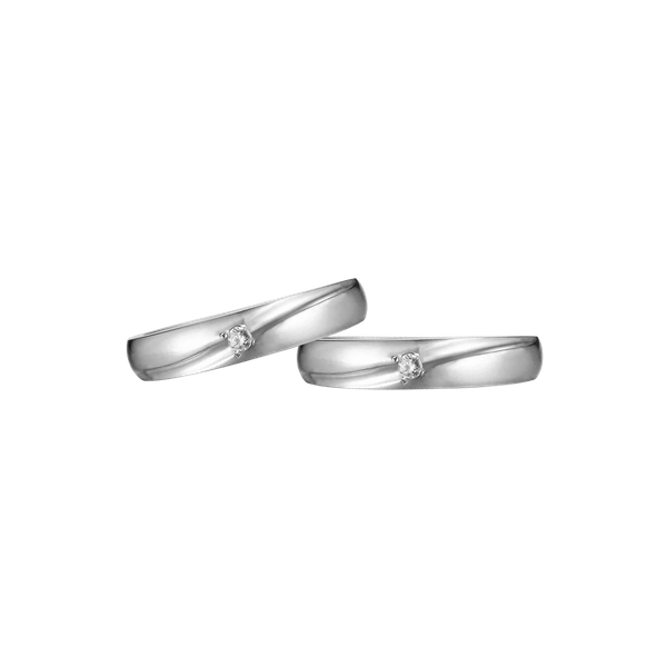 Nhẫn cưới nữ kim cương viên vàng 14K Benecdict F