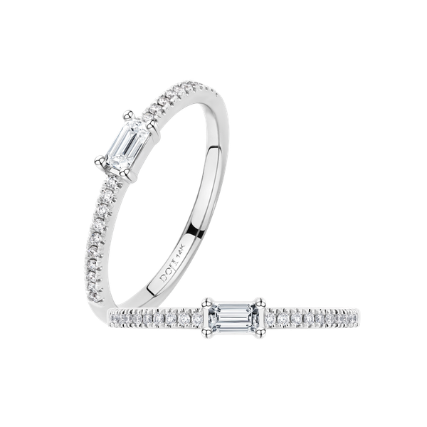 Nhẫn nữ kim cương viên vàng 14K Jena A497 TD