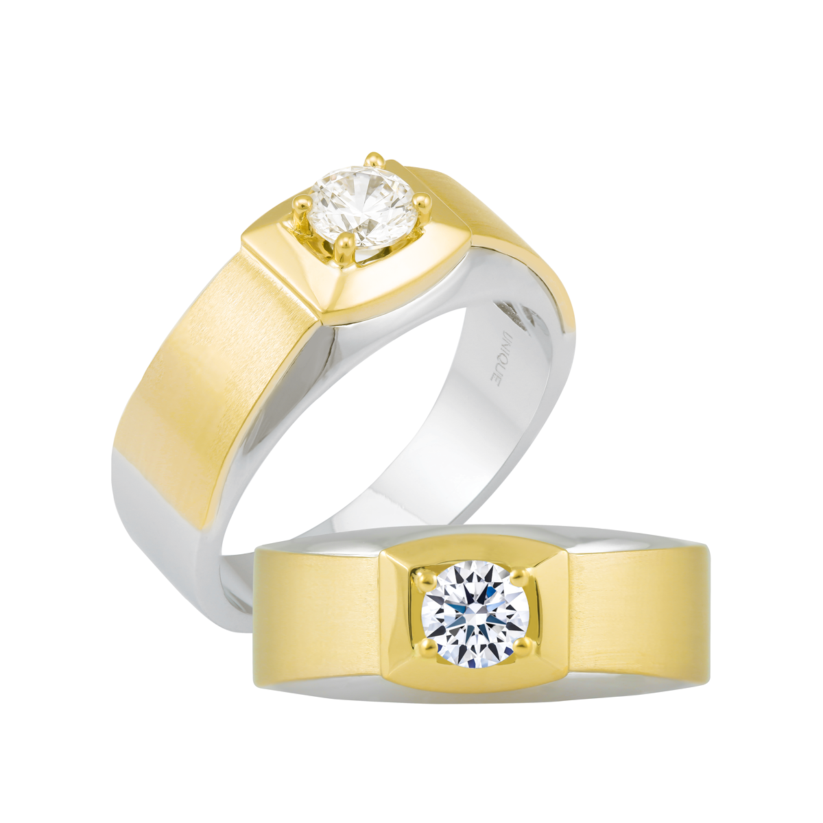 Nhẫn nam đính đá CZ vàng 14K Steadfast 1CT WY
