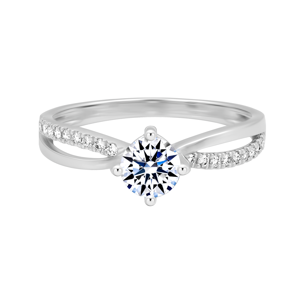 Nhẫn nữ kim cương tấm vàng 14K Shady 5C