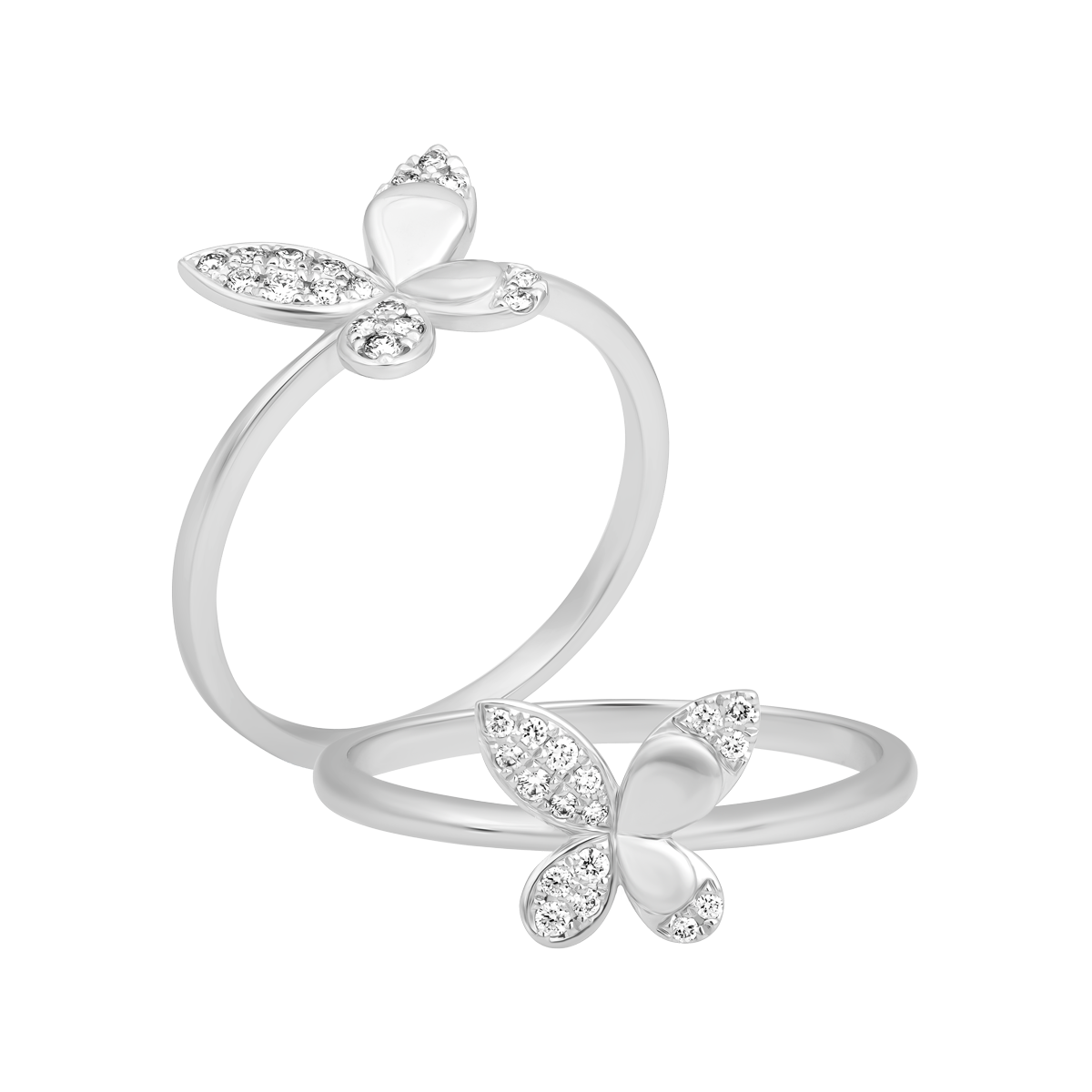 Nhẫn nữ kim cương viên vàng 14K Tendefly TD2