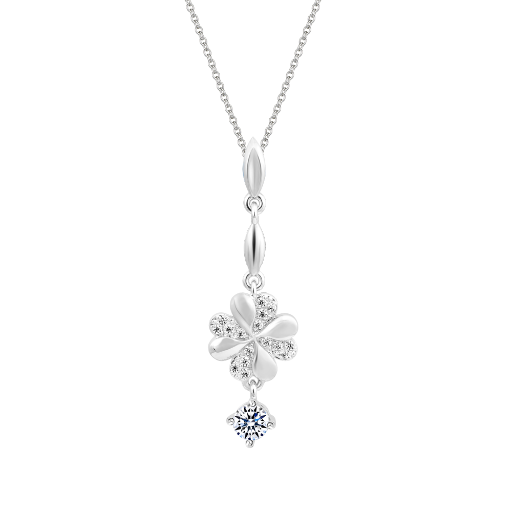 Mặt đính đá CZ vàng 10K Luckily