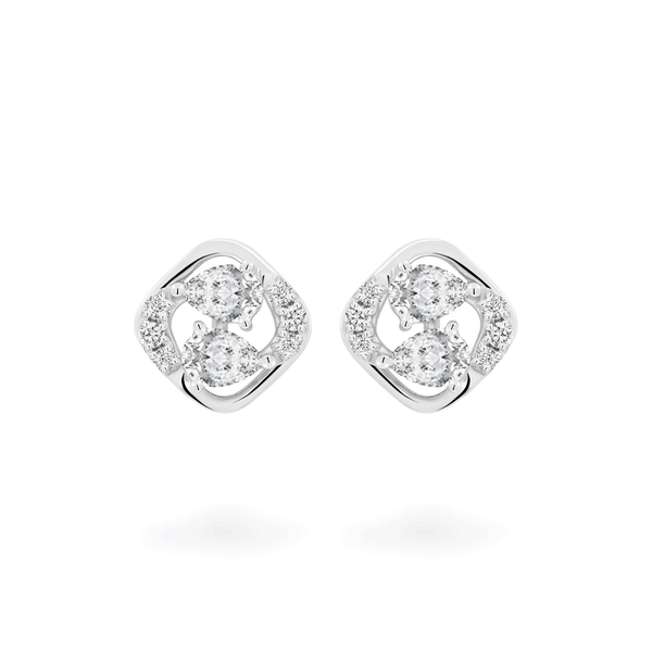 Hoa tai kim cương viên vàng 14K Jena A109 TD