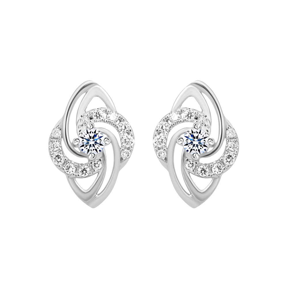 Hoa tai kim cương vàng 14K Jazlic 5p