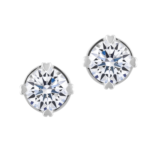 Hoa tai đính đá CZ platinum 950 Jussi 5C GVER0083833