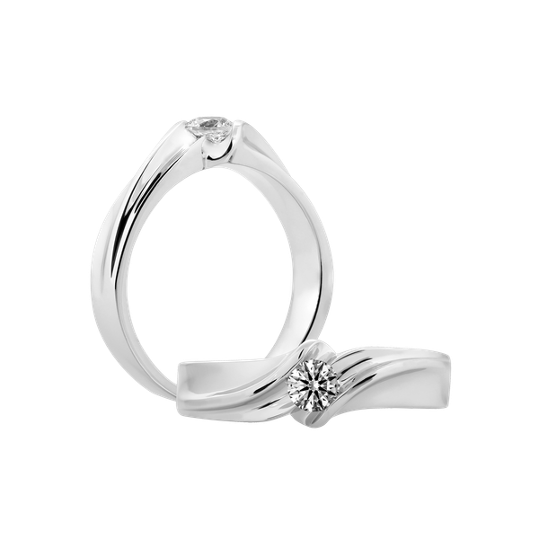 Nhẫn cưới nữ đính đá CZ vàng 14K Dandy 2C F GVRG0226064