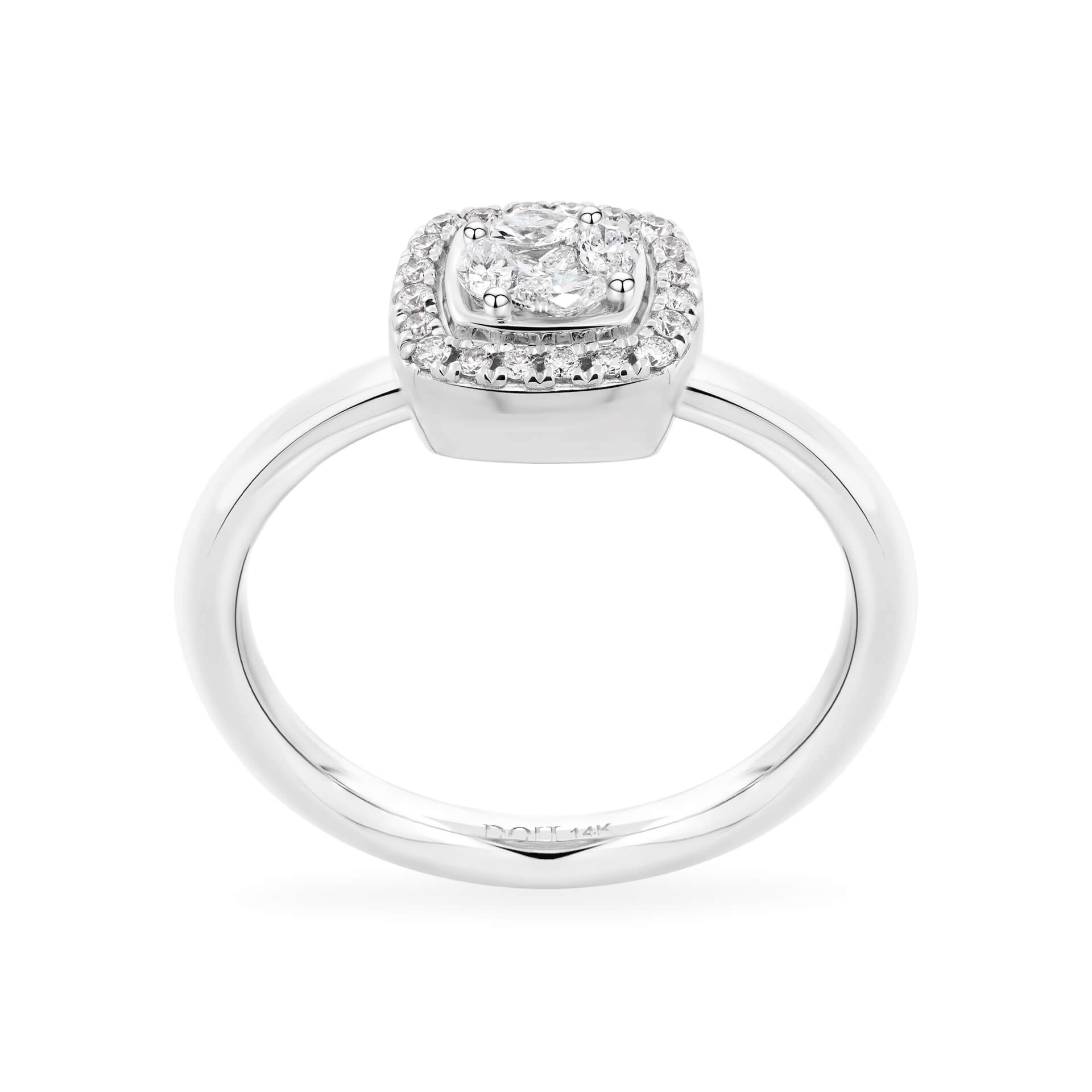 Nhẫn nữ kim cương viên vàng 14K Jena A084 TD