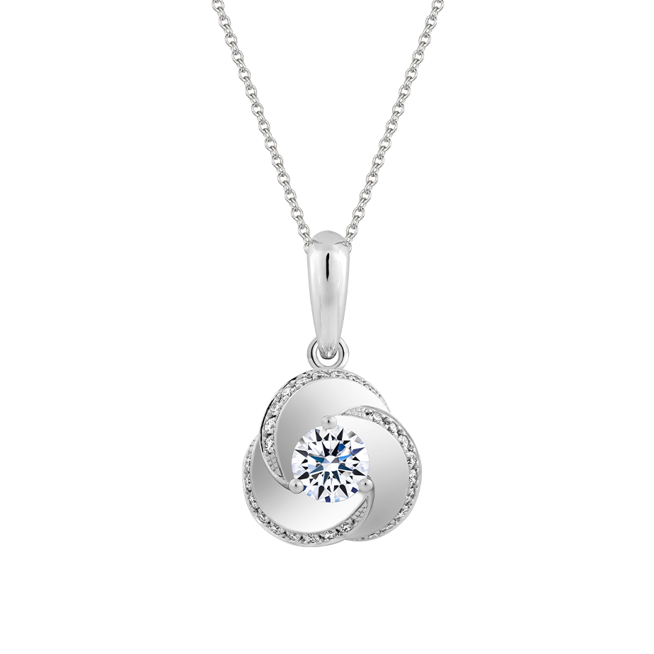 Mặt kim cương tấm vàng 14K Hatful 3C