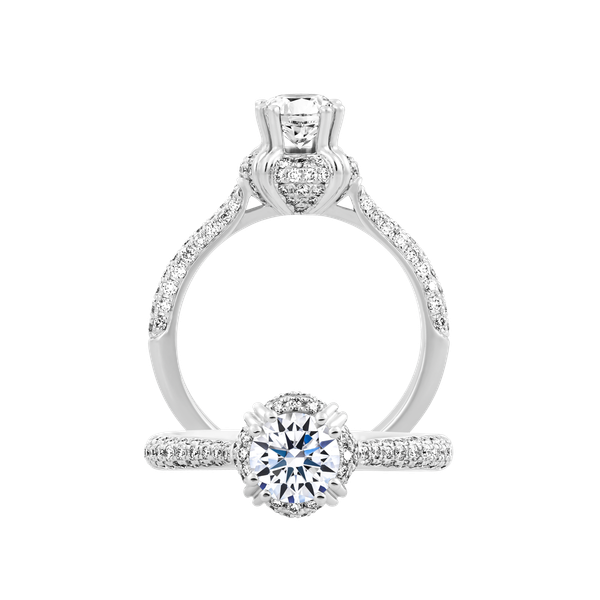 Ổ nhẫn nữ kim cương tấm vàng 14K Buckly N 1CT