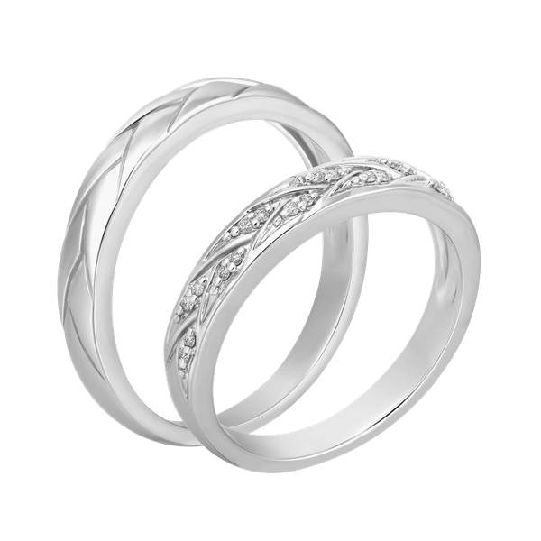 Nhẫn cưới nữ kim cương viên vàng 14K Reliant D F