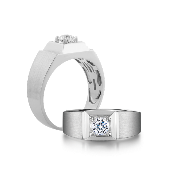 Nhẫn nam đính đá CZ vàng 14K Skillful N 1CT W GVRG0211048