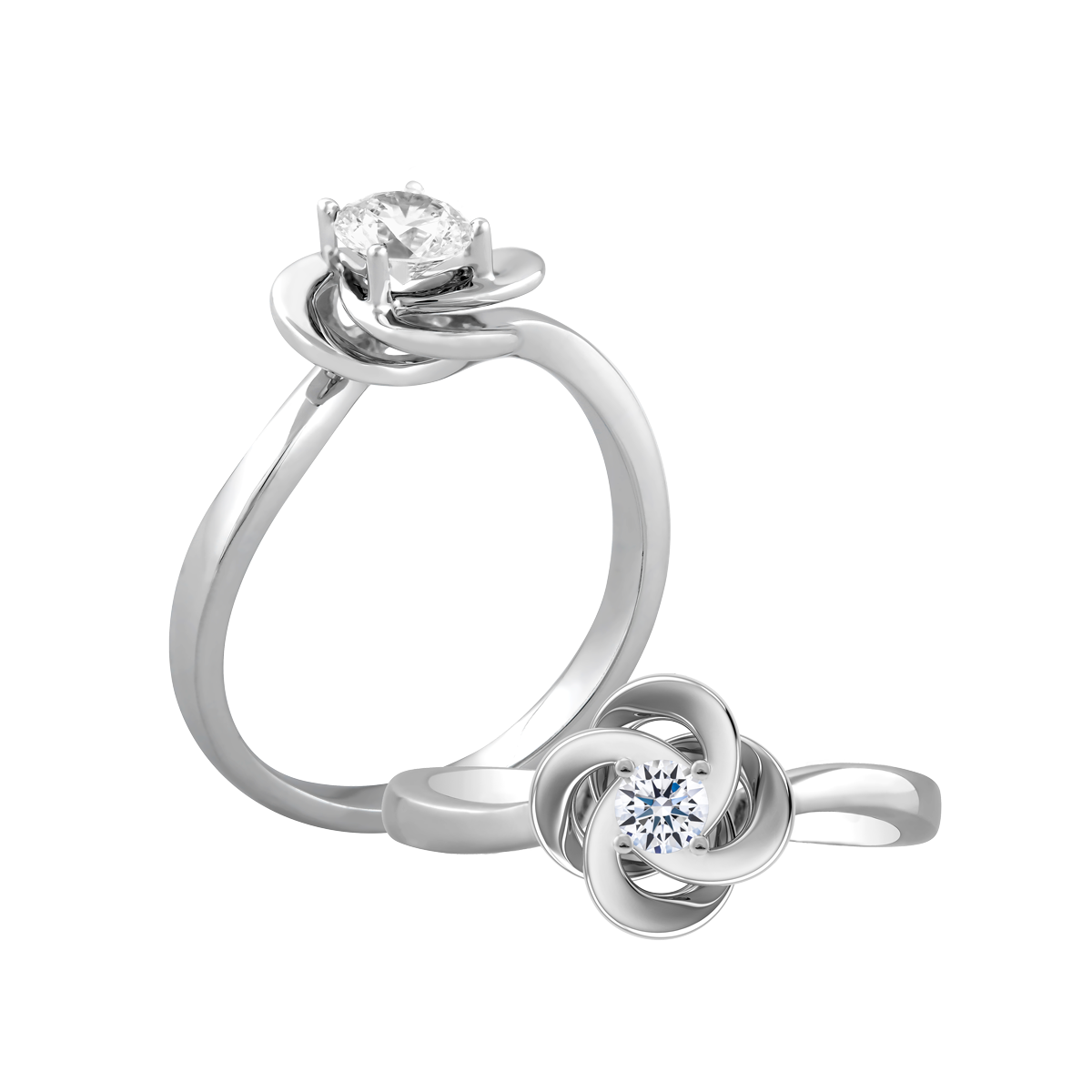 Nhẫn nữ đính đá CZ vàng 14K Fate twine 2C GVRG0176880