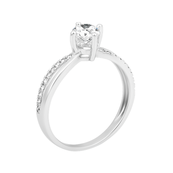 Nhẫn nữ kim cương tấm vàng 14K Shady 5C